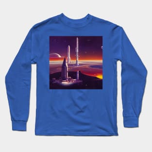 Interplanetary Spaceport Long Sleeve T-Shirt
